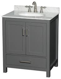The color is beautiful and blends with our neutral farmhouse decor. Sheffield 30 Vanity Transitional Bathroom Vanities And Sink Consoles By Wyndham Collection Houzz