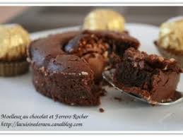 750g Vous Propose La Recette Quot Moelleux Au Chocolat Et Ferrero Rocher Quot Notee 4 1 X2f Recette Moelleux Chocolat Moelleux Au Chocolat Recette Moelleux