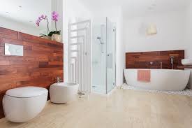 Corner bath panel ideas such as a curved wood bath panel can provide a feature in the bathroom. Can You Put Wood Paneling In A Bathroom Loo Academy