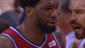 Joel embiid crying after game 7 loss to kawhi's game winner! Joel Embiid Cries After Game 7 Loss Raptors Vs 76ers 2019 Nba Playoffs Youtube