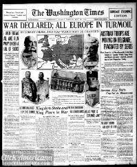 Ww I Headlines From The Very Start Of Wwi War World History Lessons World War