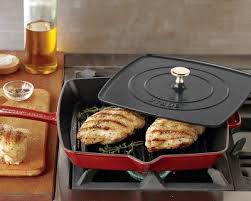 Staub Enameled Cast Iron Grill Pan Press Cast Iron Grill Pan Cast Iron Grill Grill Presses