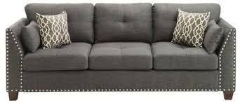 2 people recommended for assembly. Acme Furniture Laurissa Linen Sofa 52405 Light Charcoal Appliances Connection