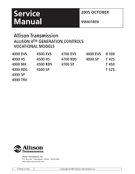 Rds user manual v4.0.0 (17/03/2015). Allison Transmission 4000 Series Service Manual Pdf Download By Heydownloads Issuu