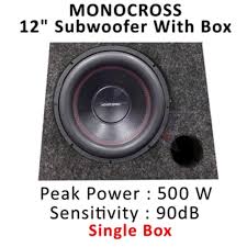 Diy pasang speaker belakang perodua viva. Single Box Monocross 12 Sub Woofer 250w 400w 500w 600w Peak Power Subwoofer Kereta With Box Shopee Malaysia