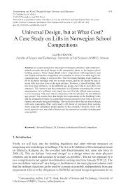 We did not find results for: Pdf Universal Design But At What Cost A Case Study On Lifts In Norwegian School Competitions
