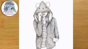 Welcome to my drawing channel. Hidden Face Drawing Pencil Sketch How To Draw A Girl With Winter Cap Bir Kiz Nasil Cizilir Youtube