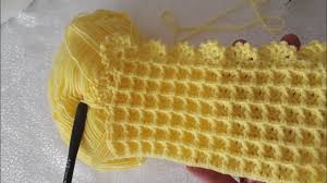 Waffle Kutucuklu Bebek Battaniyesi Ve Kenar Yapimi Blanket Orgu Baby Baby Knitting Patterns Waffle Orgu