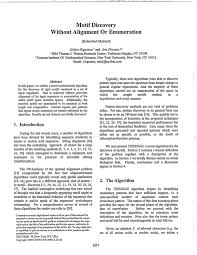 Motif Discovery Without Alignment Or Enumeration Extended Abstract Proceedings Of The Second Annual International Conference On Computational Molecular Biology