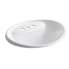 Bath sinks come in various shapes, sizes and styles. Kohler Tides Drop In Cast Iron Bathroom Sink In White With Overflow Drain K 2839 4 0 The Home Depot