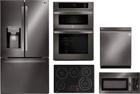 Whether you are building your dream kitchen or need an upgrade, menards® can help you save big on kitchen appliances! Lg Lgrectdwmw1016 5 Piece Kitchen Appliances Package With French Door Refrigerator Dishwasher And Over The Range Microwave In Black Stainless Steel