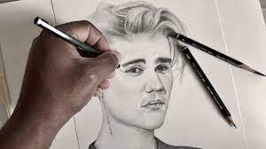 How To Draw Justin Bieber Step By Step Part Two Justin Bieber Sketch Justin Bieber Smile Justin Bieber Quotes