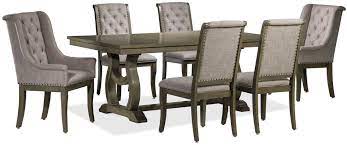 Solid dining table and six chairs plus 12 leaf. Cleopatra 7 Piece Dining Room Set Oak Leon S