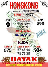 Syair Bocoran Prediksi Hongkong 09 September 2020