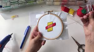 On your embroidery machine, stitch the outline of the patch on the stickystitch peel & stick stabilizer. How To Make Embroidered Patch Or Brooch Hand Embroidery Youtube
