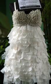 Plastic Bag Dress Recycled Fashion Recycled Dress Upcycled Fashion