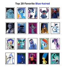 Want to discover art related to bluehair? My Top 20 Favorite Blue Haired Characters By Sithvampiremaster27 On Deviantart