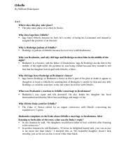 Acts-I-And-Ii-Quiz.Docx - Othello Quiz Acts I And Ii Act I Questions 1. What  Was Iago'S Complaint In Scene 1? A. Another Officer Of The Same Rank Was |  Course Hero