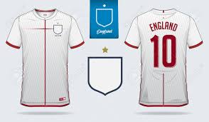 Get your new england world cup football shirt personalised for just £9.99 with lovell soccer. Set Of Soccer Jersey Or Football Kit Template Design For England Royalty Free Cliparts Vectors And Stock Illustration Image 102587673
