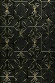 Black And Gold Art Deco Wallpaper Uk Metallic Art Deco Geometric Unknown Source Papier Peint Geometrique Papier Peint Motif Art Deco