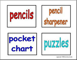 Labels Classroom Items Set 5 Abcteach