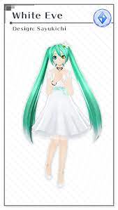 White Eve Design Sayukichi Hatsune Miku Outfits Miku Vocaloid Outfits
