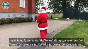 Roliga tomten stan i röd textil med långa ben. Tomtar Troll Community Facebook