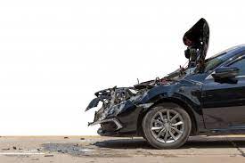 Front Side Of Black Car Get Damaged By Accident On The Road Black Car Red Car Damaged Cars