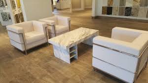 Custom Coffee Table Made Out Of Quartz For Daltile S Showroom Fabricated And Installed By Alpha Marble And Gr Custom Coffee Table End Tables Made Coffee Table