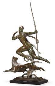 Potnia theron art deco stil fantasy kunst diane harlem renaissance national gallery of art art deco design design design gods and goddesses. Manship S Diana Sculpture Chased To A 727 500 Bid