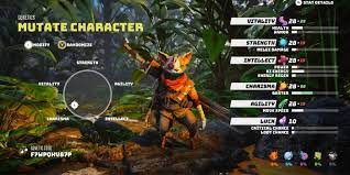 You choose the gender, body shape and thickness, fangs, fur and fur pattern, length, and other attributes of your character, and those choices affect stats for the character. Biomutant Character Creator Lets You Make An Actually Unique Player