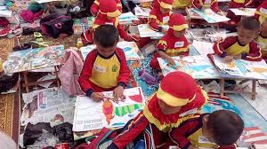 Download now rpph paud tk b umur 5 6 tahun minggu 1 8 semester 1. Pagi Seru Menggambar Burung Garuda Bersama Ribuan Siswa Tk Di Garut Regional Liputan6 Com