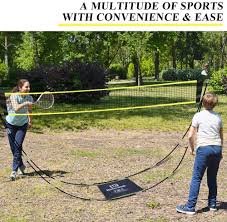 Sunba Youth Badminton Net Portable Badminton Net Set With Stand Carry Bag Foldable Tennis Volleyball Net For Indoor Outdo Badminton Nets Badminton Carry On Bag