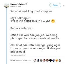 Ketua penerangan umno kelantan, datuk mohd alwi che ahmad berkata, ketua bahagian tidak perlu mengeluarkan kenyataan shingga boleh menjatuhkan imej parti. Jurugambar Hilang Sabar Tegur Bridesmaid Lebih Sudu Dari Kuah Ganggu Kelancaran Majlis Viral Mstar