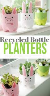 35 beautiful diy planter ideas with great tutorials! Recycled Plastic Bottle Planters Craft Plastic Bottle Crafts Recycled Bottle Craft Projects For Kids