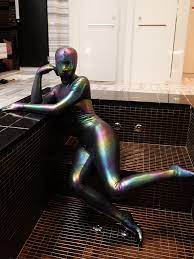 ZD002)Luxury Customize Shiny Colorful Black Mermaid Fetish Wear Zentai Suit  Full Body Tights - AliExpress
