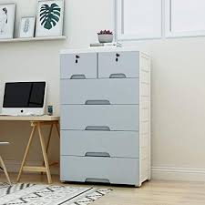 Has been added to your cart. Nafenai Plastic Drawers Dresser Storage Cabinet With 6 Drawers Closet Drawers Tall Dresser Organizer For Clothes Playroom Bedroom Furniture Blue Grey Pricepulse