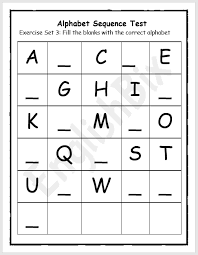 Letter recognition has also been studied by using a visual search task. Alphabet Sequence Test Activities Workbook Englishbix