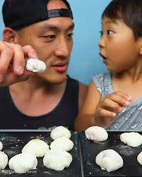 Mom makes mochi with surprise fillings! Full mochi recipe  at:https://www.youtube.com/watch?v=8McQA-9Ovq4 Follow The CrunchBros
