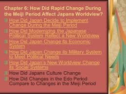 how did japan decide to implement change during the meiji