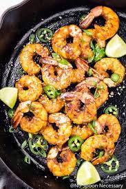 Spicy Honey Shrimp Recipe No Spoon Necessary Skillet Shrimp Honey Shrimp Spicy Honey
