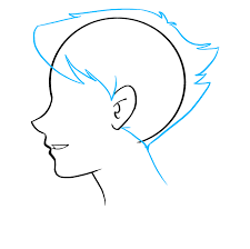 8 step anime boy s head face drawing tutorial animeoutline. How To Draw An Anime Boy Face Really Easy Drawing Tutorial