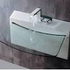 Artificial stone resin corian solid surface cabinet wall hang custom marble pedestal table top square round white black vanity bathroom sink washbasin. 1