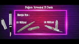 Harga Pulpen Ini Sampe 18 Miliar Pulpen Termahal Di Dunia Youtube