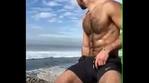 Amazing bush.nice big hairy cock. Hot Hairy Guy Rubs One Out Outside At The Beach Ngebokep