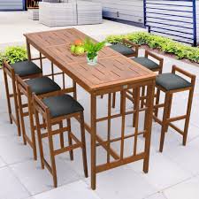Rococo furniture the wide collection comprises beautifully designed acacia wood table and chairs that ensure users are comfortable and happy, always looking forward. 7pc Patio Acacia Wood Dining Table Chairs Conversation Set Furniture Outdoor 712190180676 Ebay