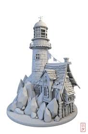 Lighthouse Hota Aisa Environment Concept Art 3d Model Lighthouse