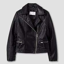 Girls Faux Leather Moto Jacket Black Target Faux Leather Moto Jacket Girls Coats Jackets Girls Jacket