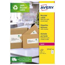 65 labels per a4 sheet, 38.1 mm x 21.2 mm. Avery Laser Address Label Recycled 63 5 X 38 1mm 21 Per Sheet White 2100 Pack Lr7160 100