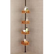 The Instant Four Shelf Teak Shower Organizer Hammacher Schlemmer Teak Shower Shower Organization Bathroom Decor Accessories